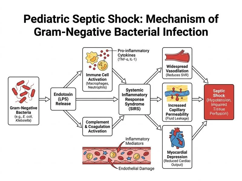 Pediatric Shock Management diagram