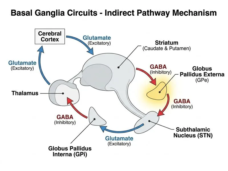 Basal Ganglia Circuits diagram