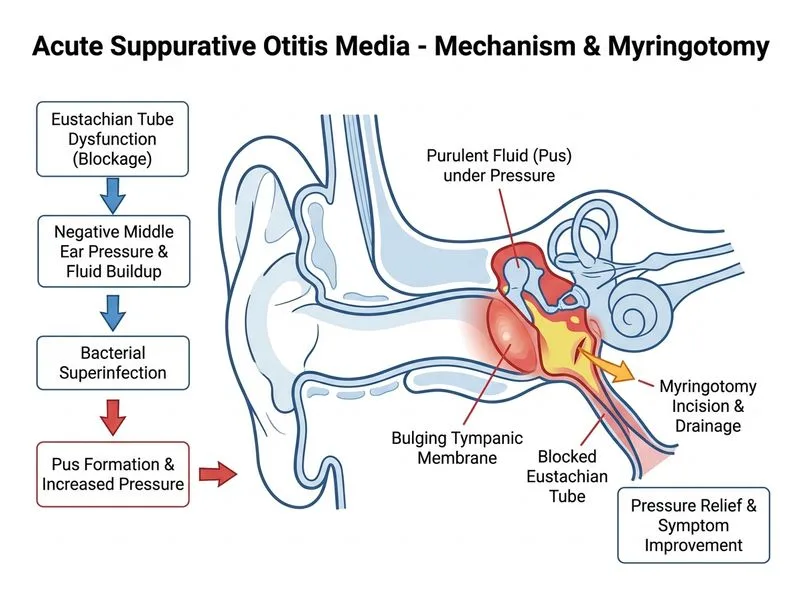 Acute Suppurative Otitis Media diagram
