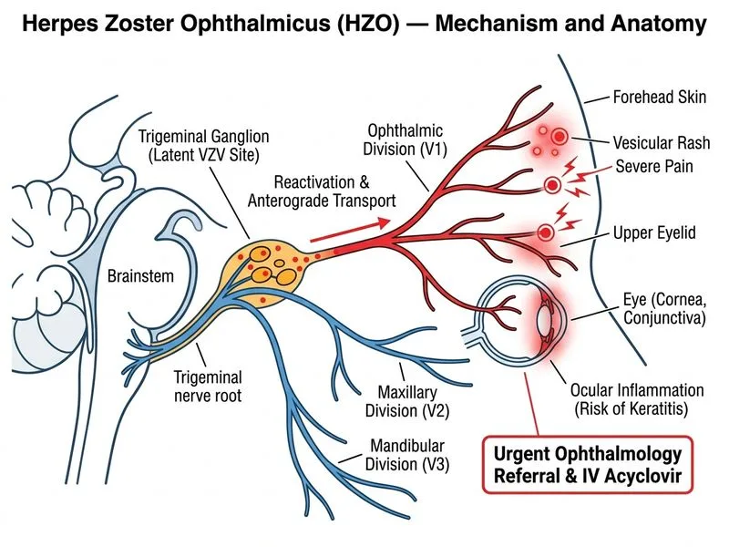 Herpes Simplex and Zoster — Skin diagram