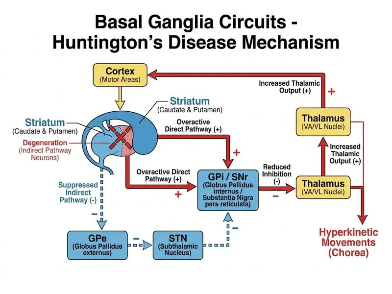 Basal Ganglia Circuits diagram