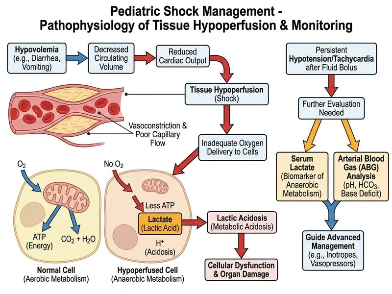 Pediatric Shock Management diagram