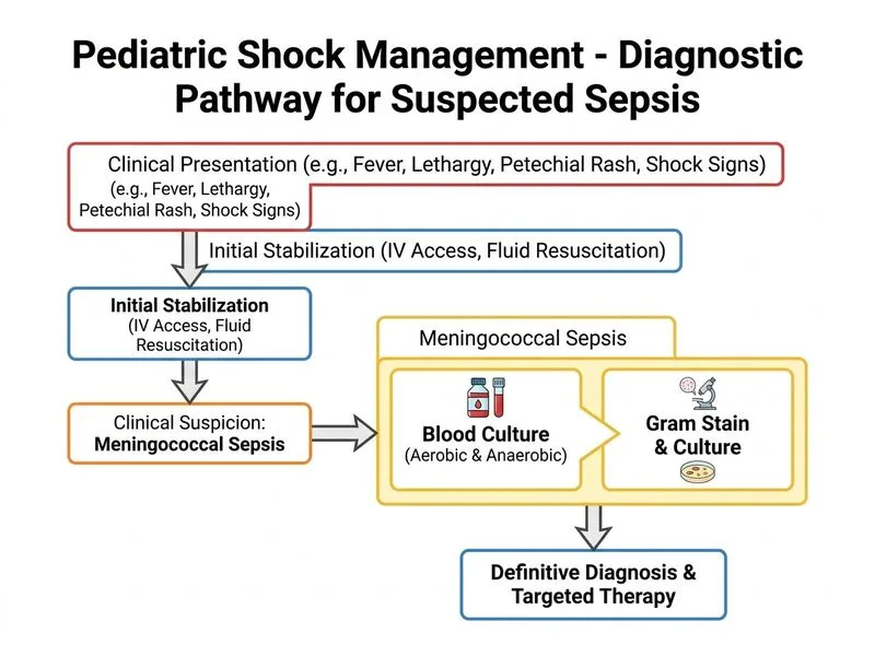 Pediatric Shock Management diagram