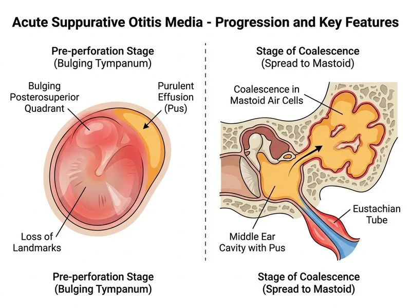 Acute Suppurative Otitis Media diagram