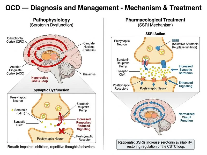 OCD — Diagnosis and Management diagram